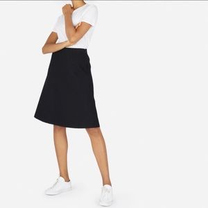 Everlane | Black Wool Flare Skirt